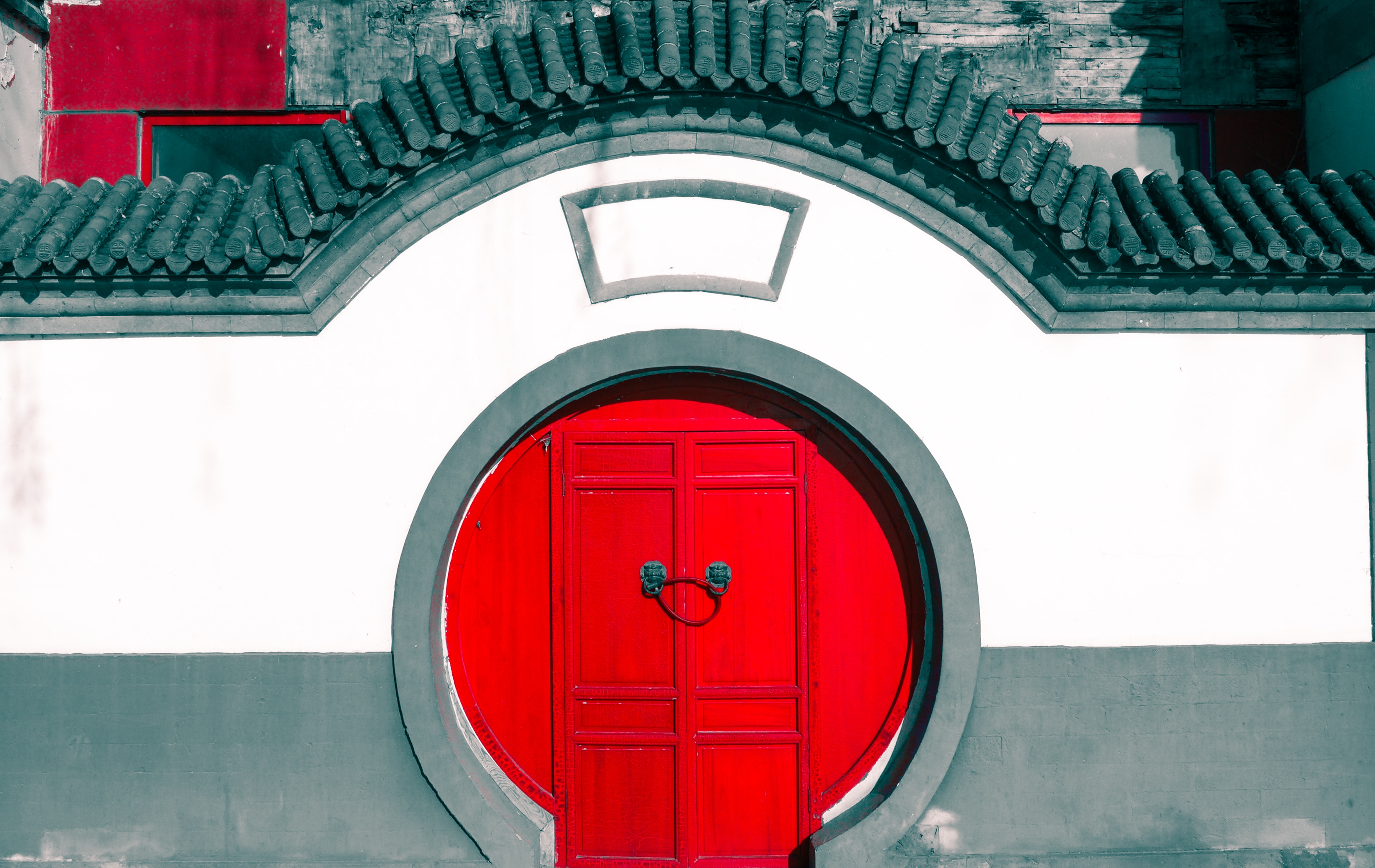 Image of a red door that resembles a red berry.